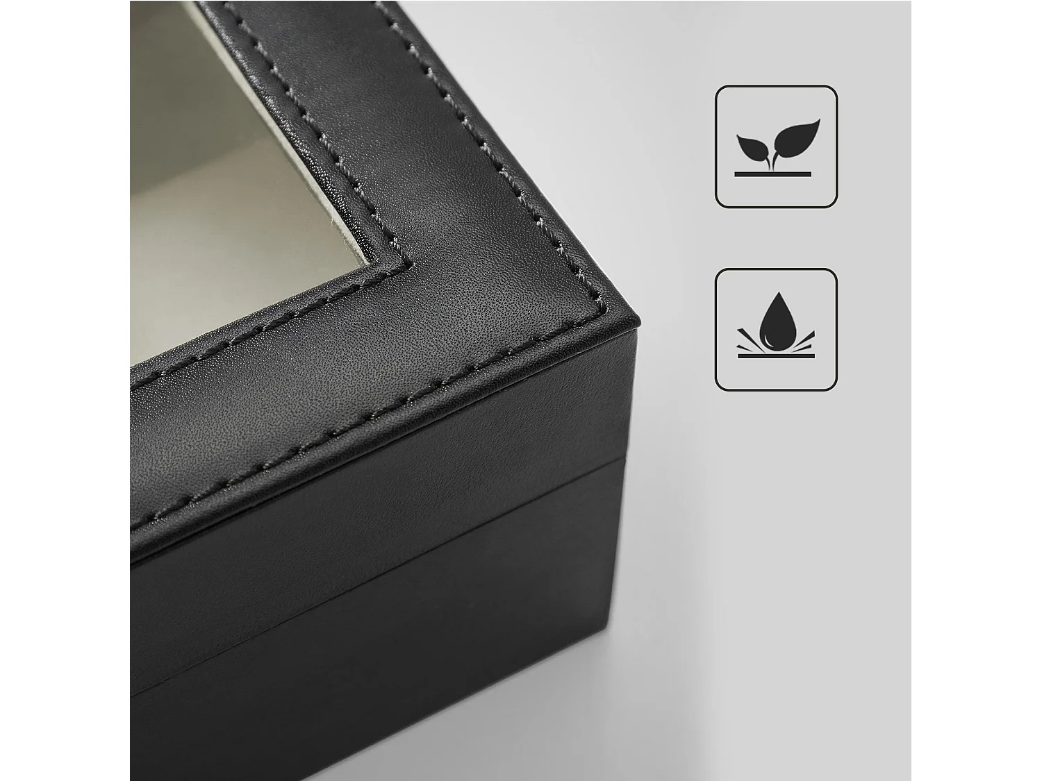 Uhrenbox für 6 Uhren mit Glasdeckel