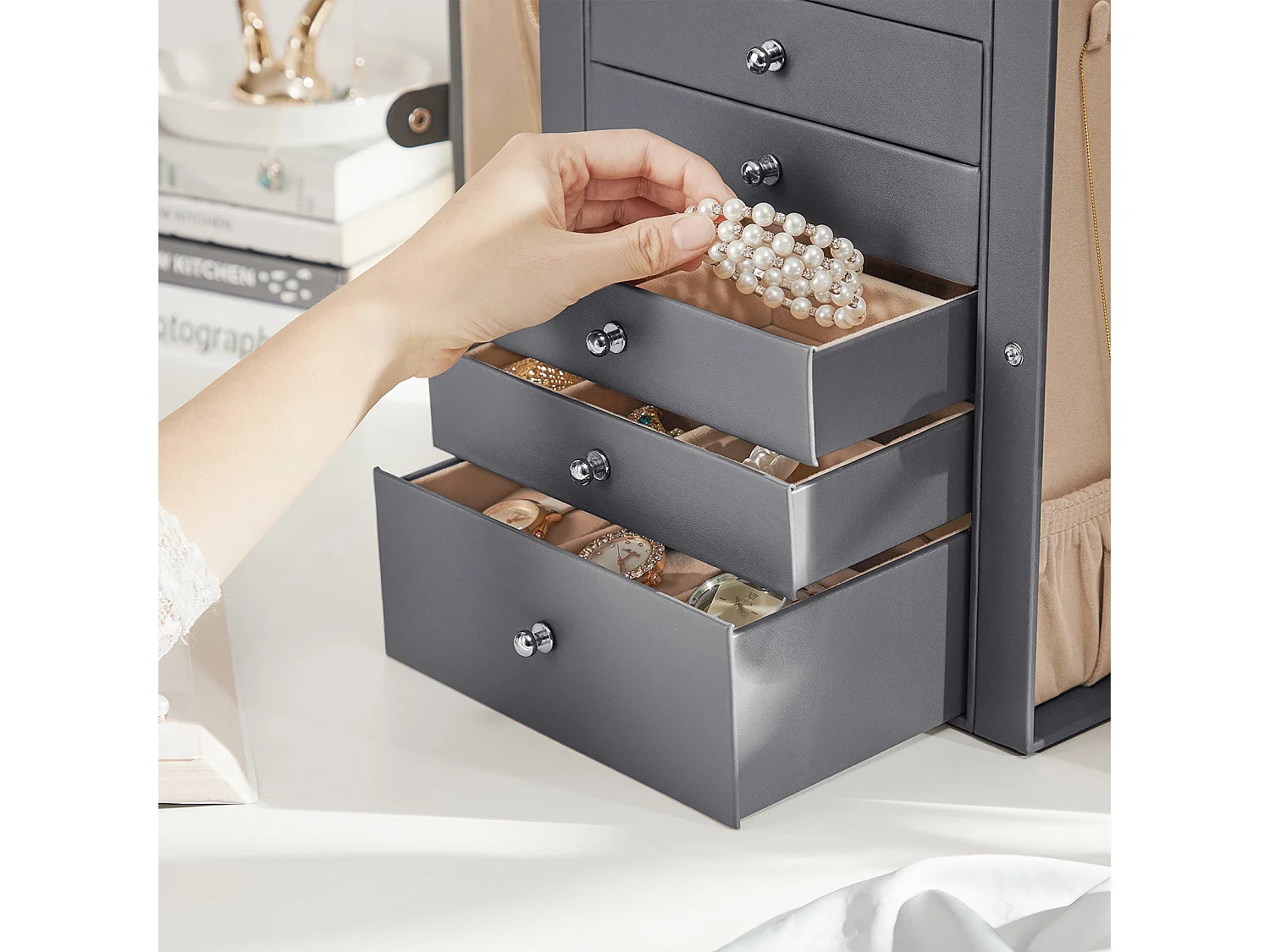 Coffret à bijoux avec tiroirs St. George