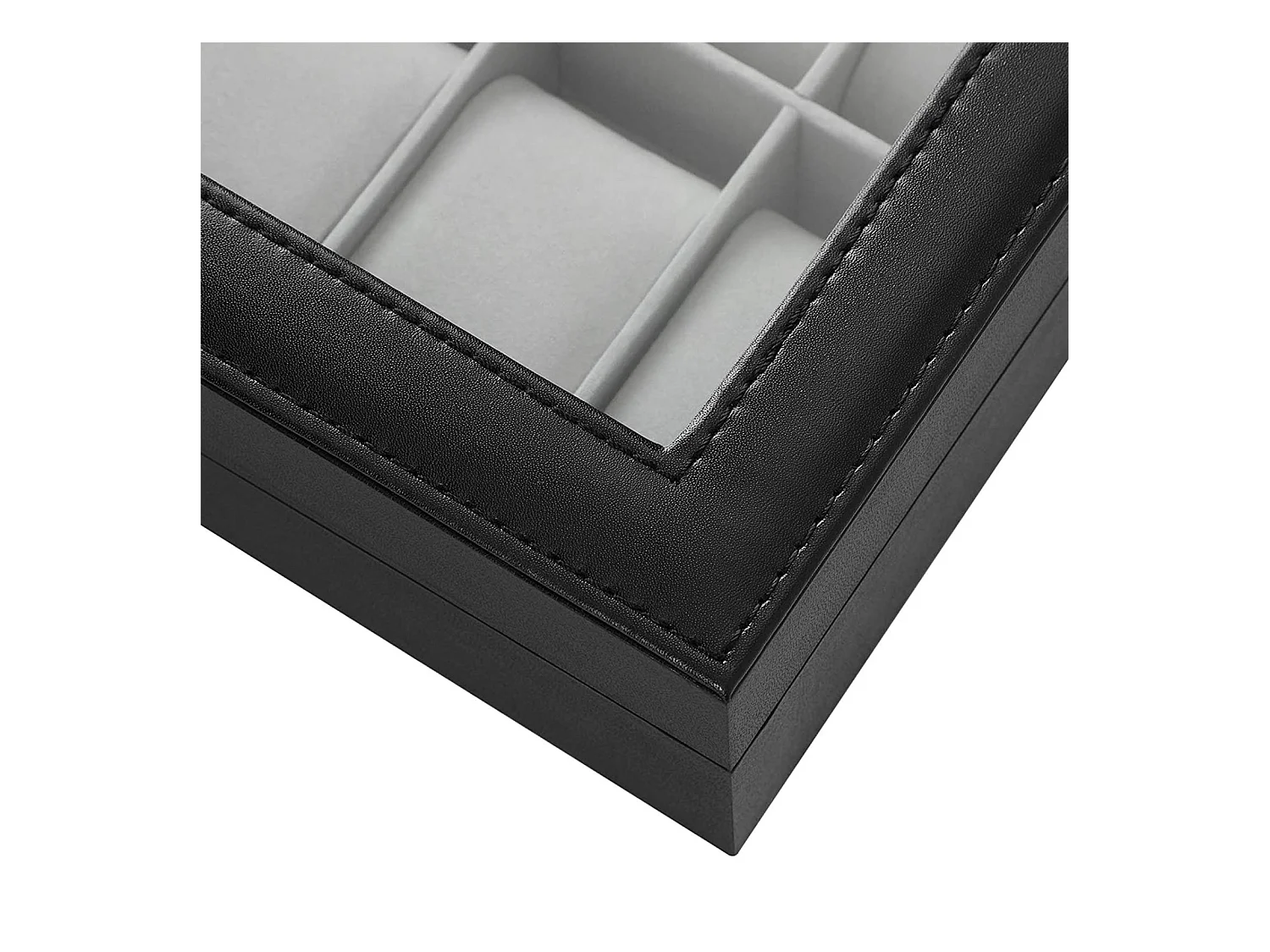 Uhrenbox für 12 Uhren mit Glasdeckel