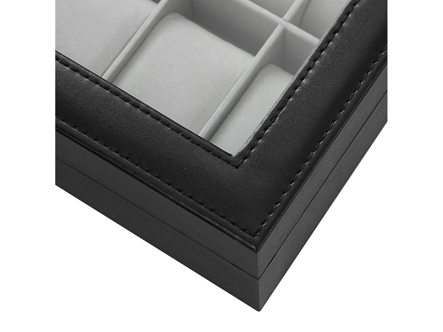 Uhrenbox für 12 Uhren mit Glasdeckel