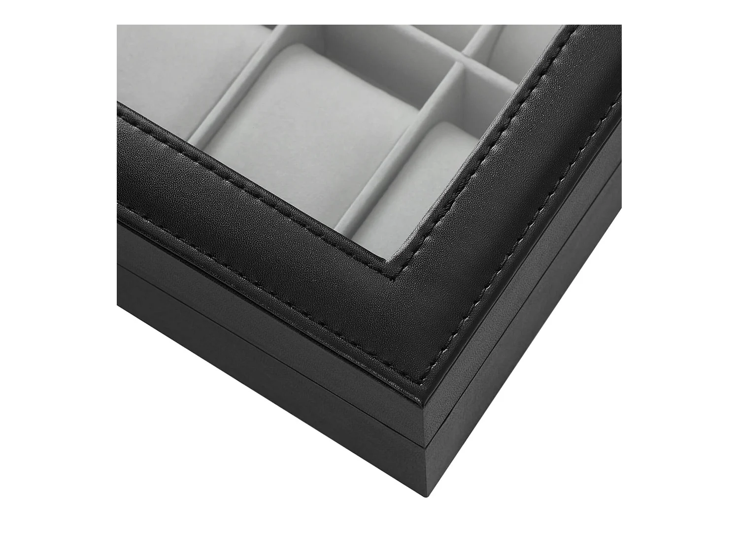 Uhrenbox für 10 Uhren mit Glasdeckel