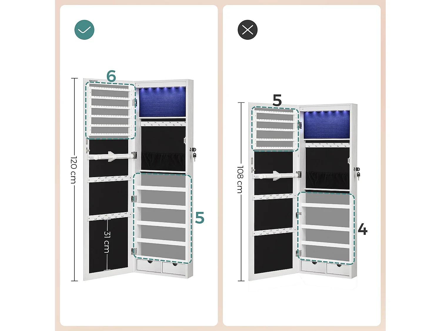 Schmuckschrank Freetown Mar del Plata
