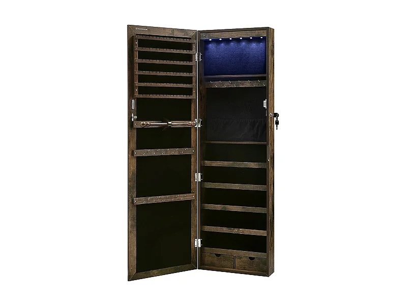 Armoire à bijoux avec miroir pleine longueur