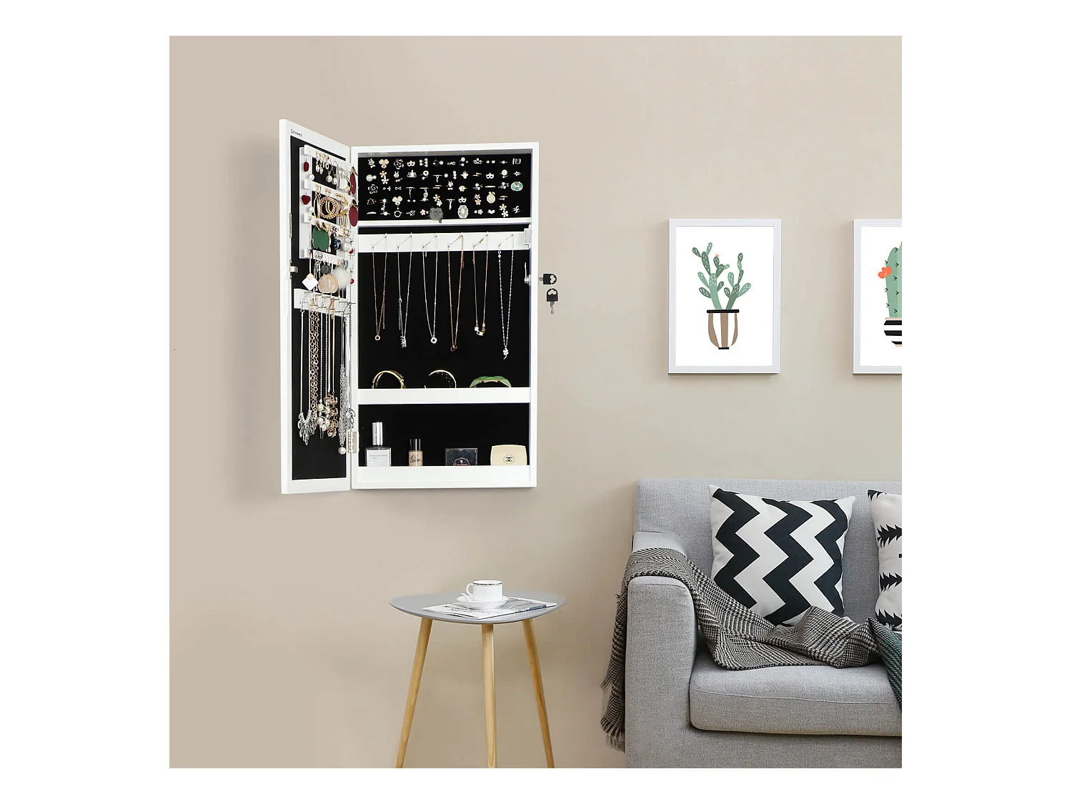 Schmuckschrank Wandspiegel Cotonou