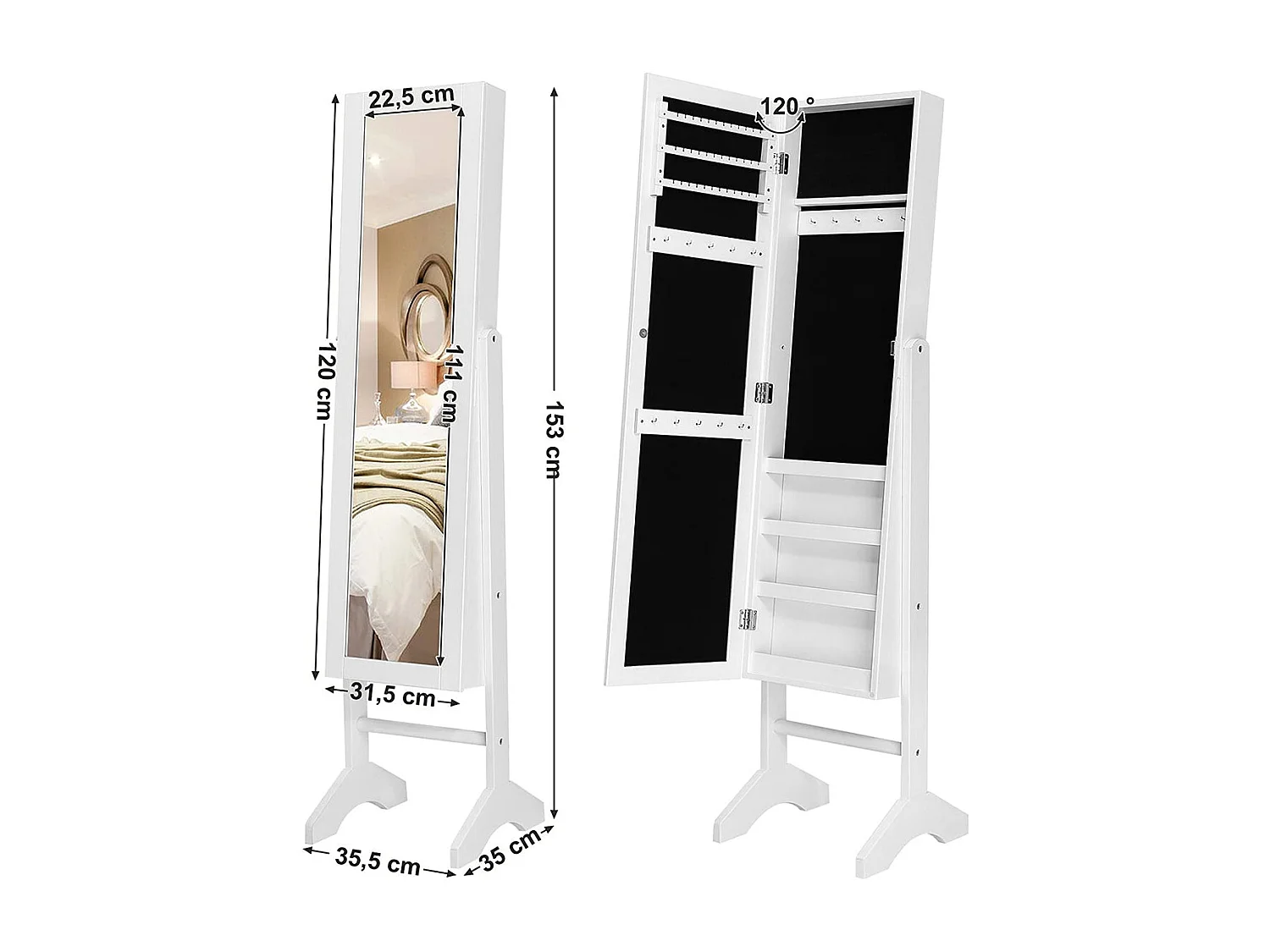 Schmuckschrank Ganzkörperspiegel