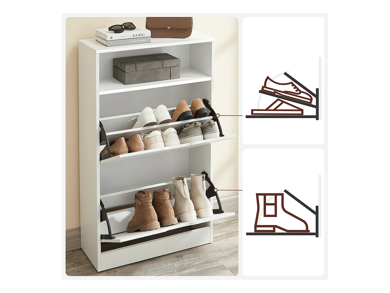 Schuhschrank Schuhaufbewahrung Fakaofo