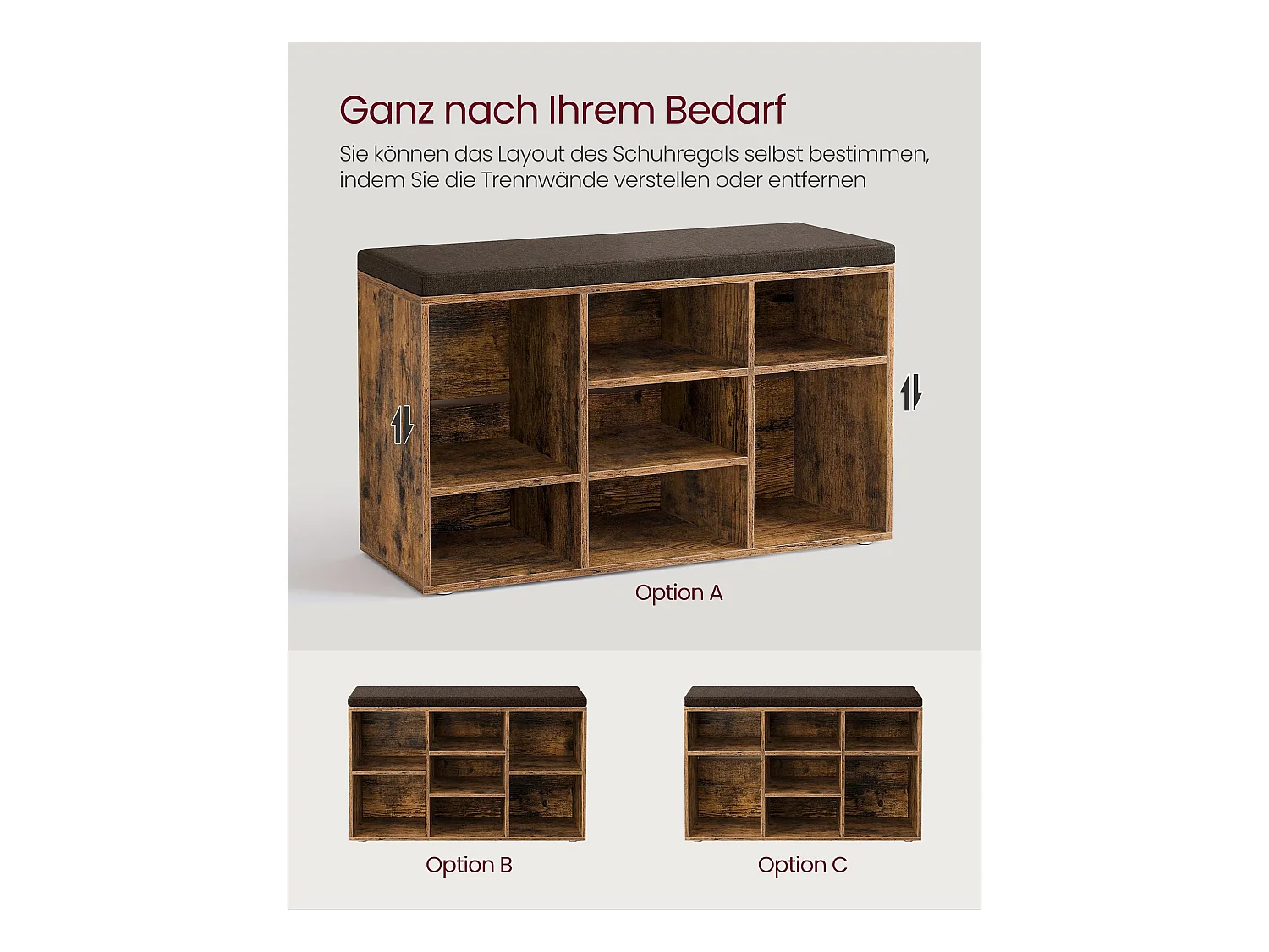 Schuhbank Walnut Park