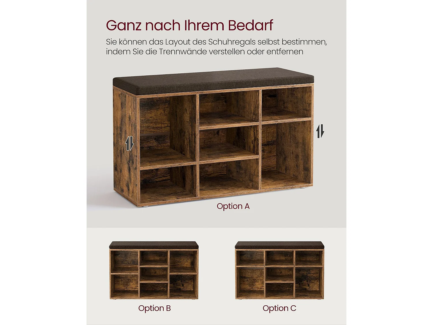 Schuhbank Walnut Park