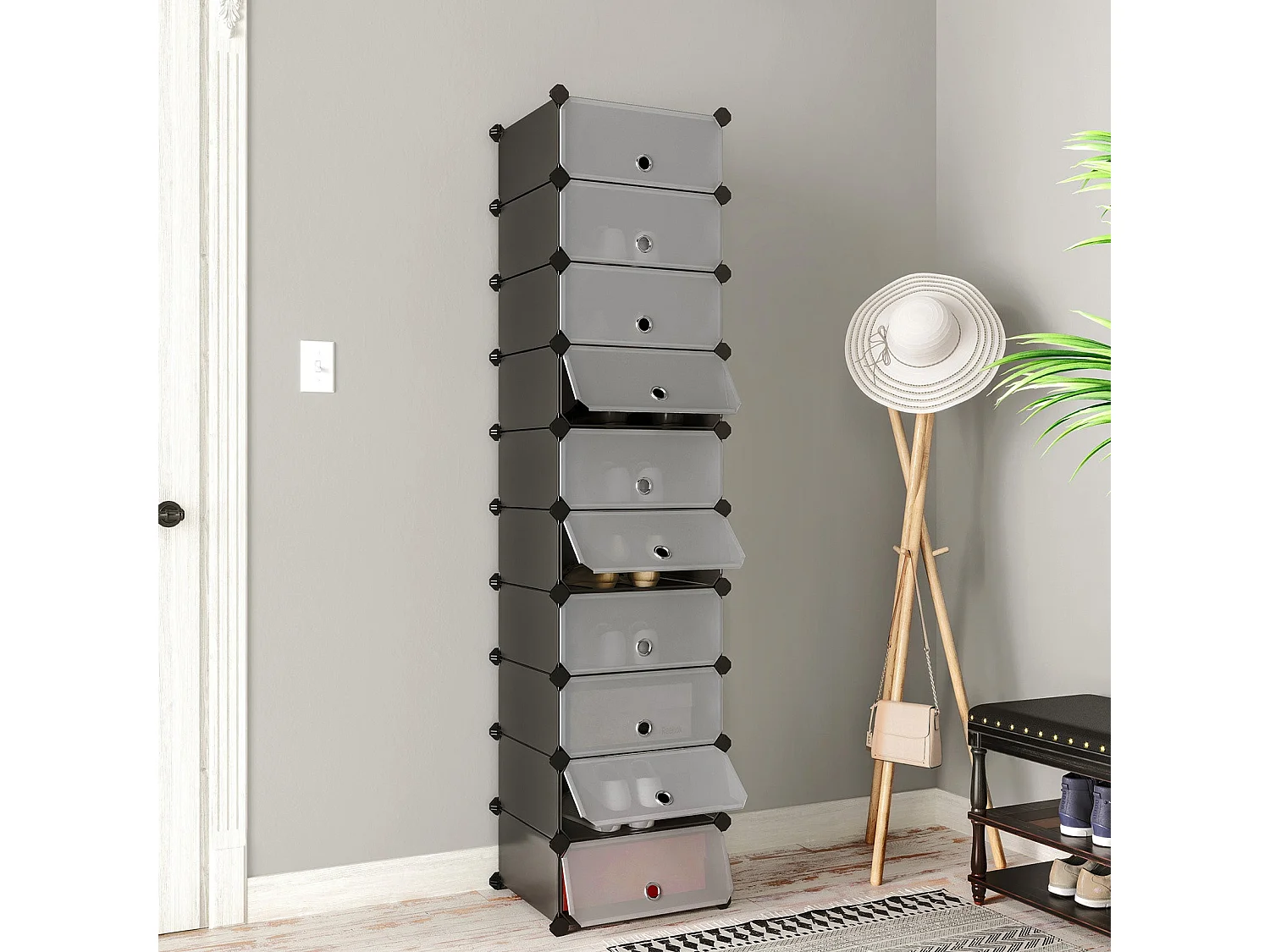 Étagère à chaussures avec compartiments Harare