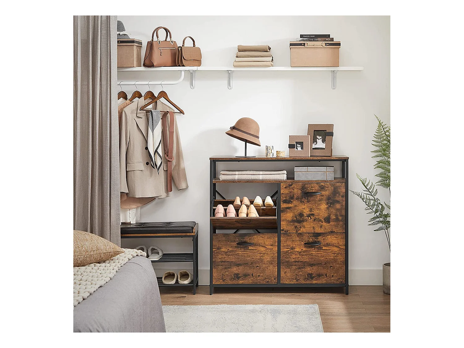 Schuhschrank Schuhkommode Albany