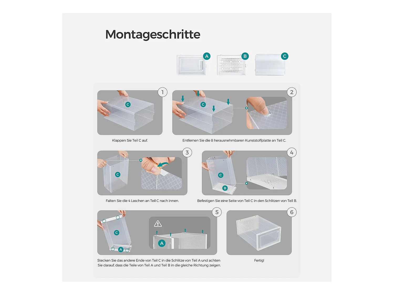 Schuhboxen New York 12er-Set
