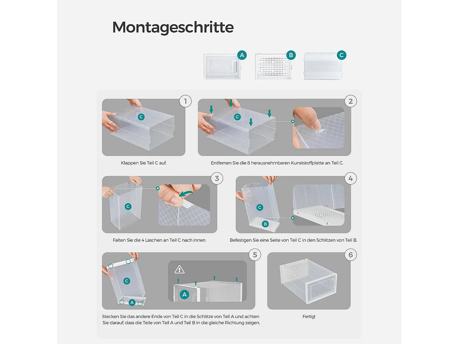 Schuhboxen New York 12er-Set