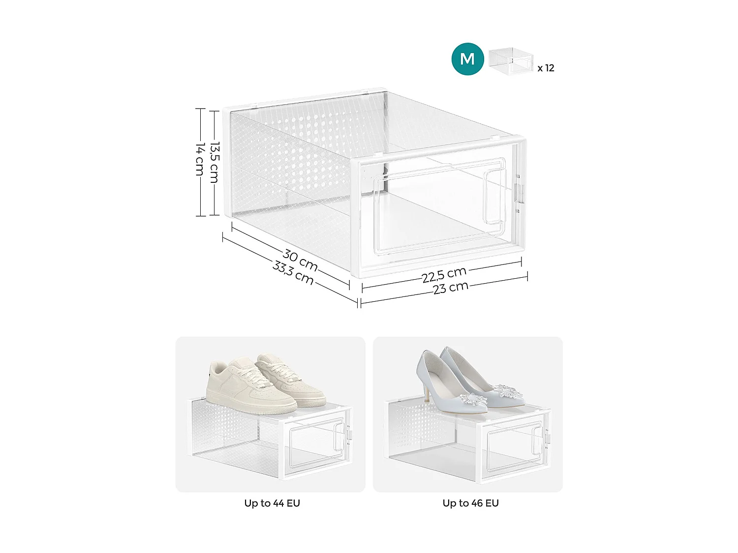 Scatole da scarpe New York, set da 12