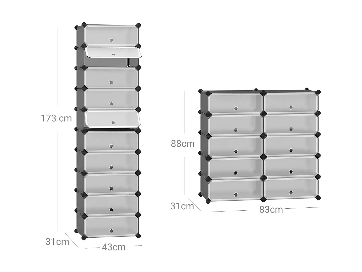 Schuhregal mit Fächern Lusaka