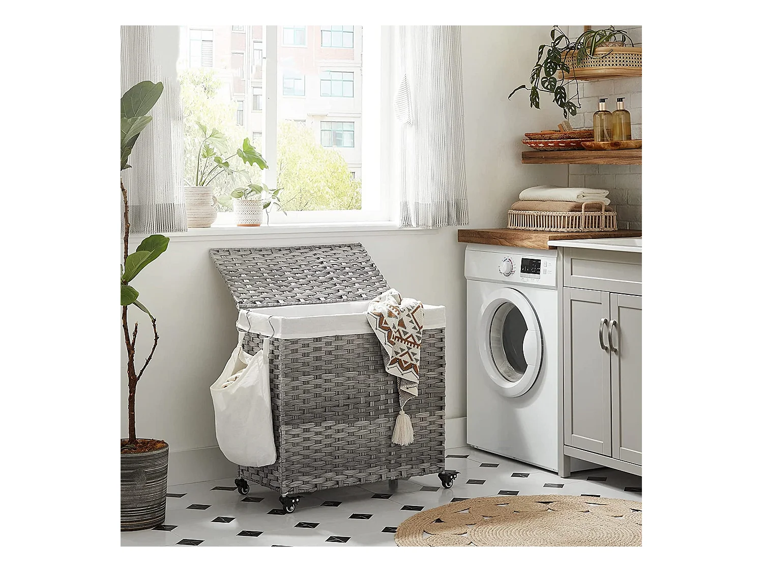 Wäschekorb mit Rollen Bangui