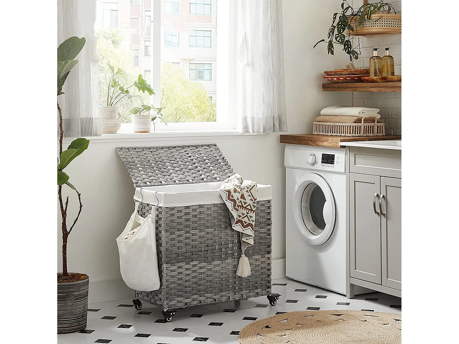 Wäschekorb mit Rollen Bangui