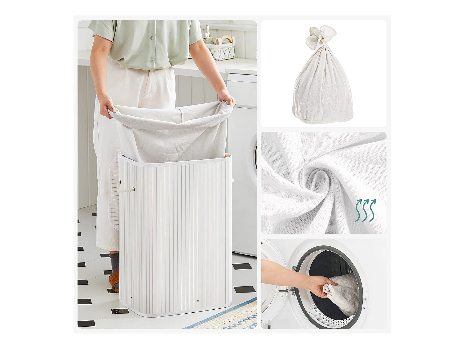 Wäschekorb aus Bambus Larkana