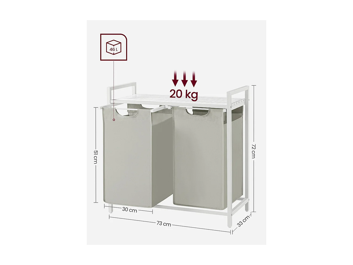 Panier à linge Basra Medellín