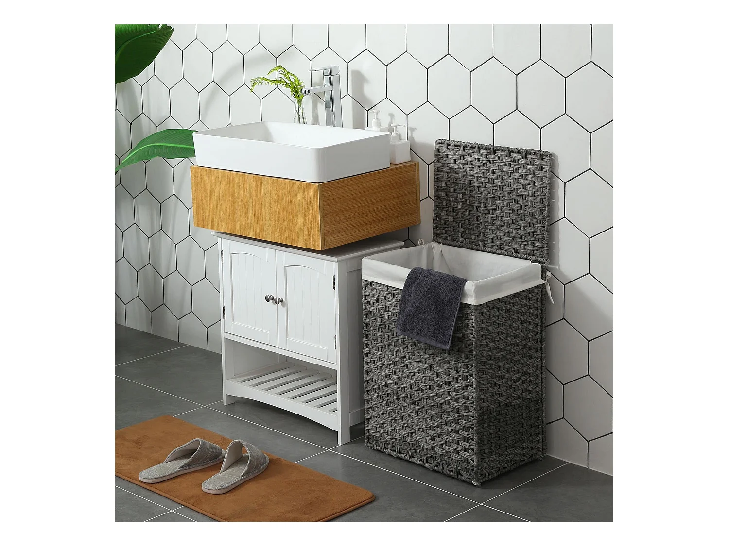 Wäschekorb aus Polyrattan Libreville