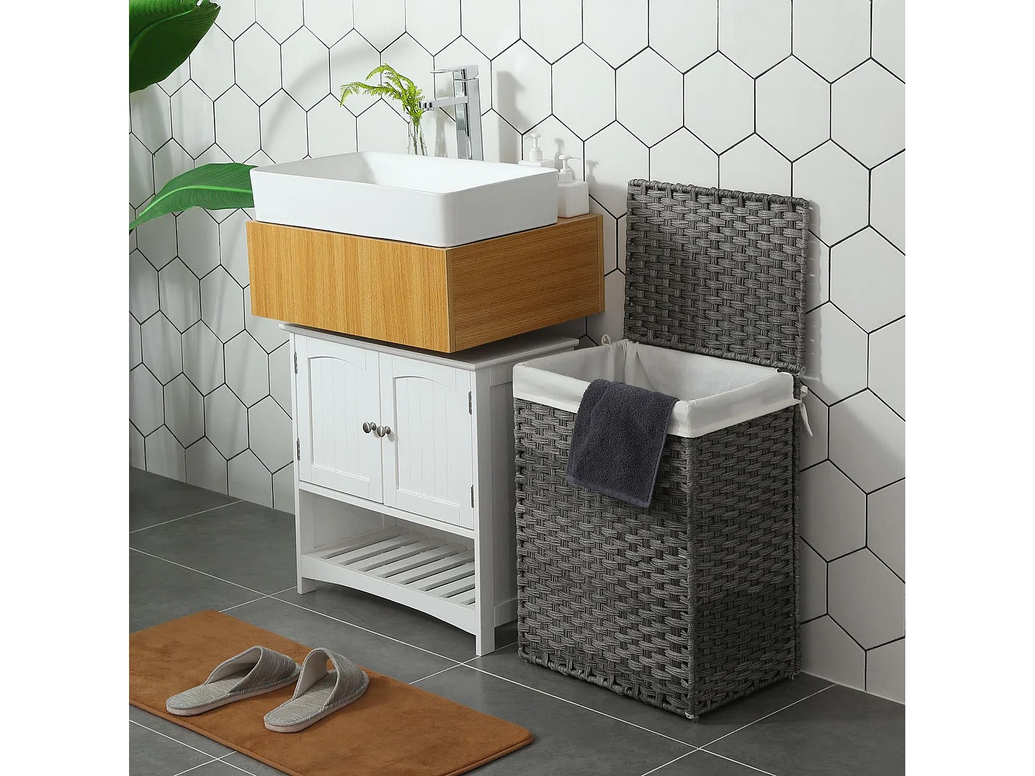 Wäschekorb aus Polyrattan Libreville