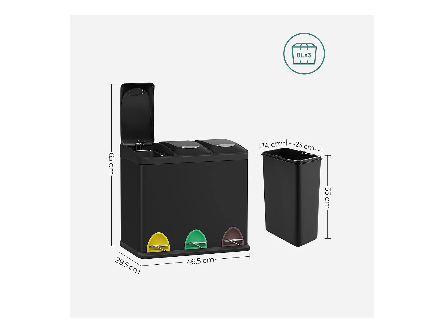 Mülleimer Mülltrennsystem