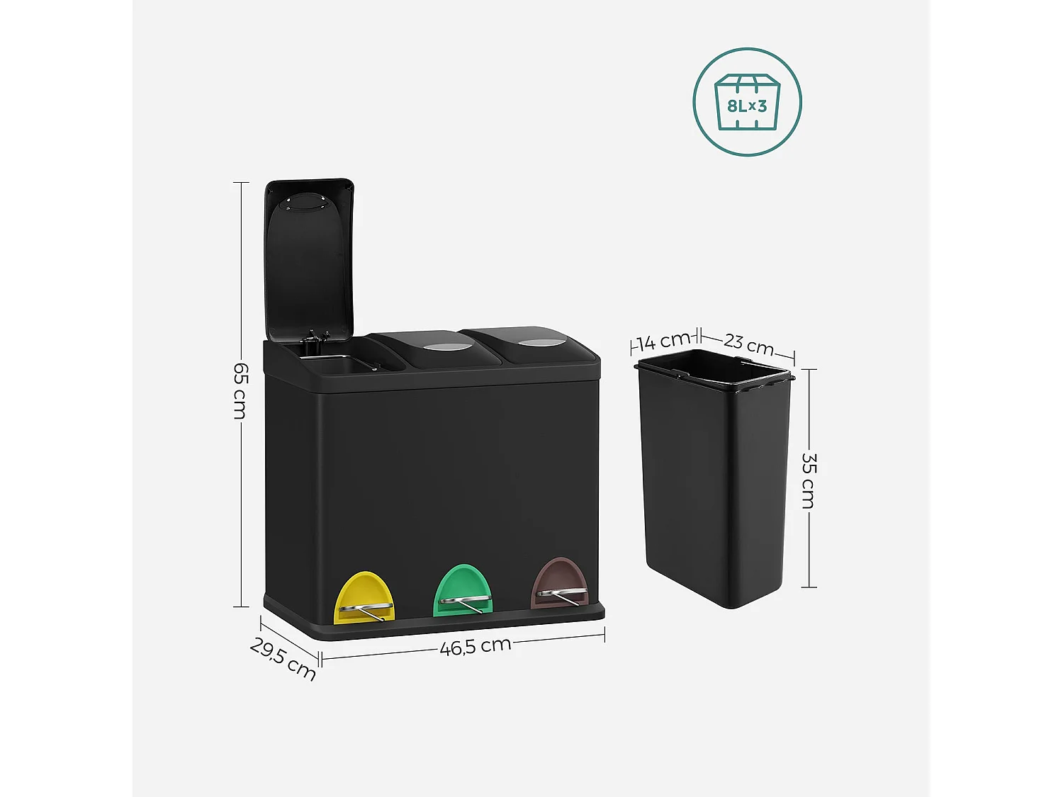 Mülleimer Mülltrennsystem