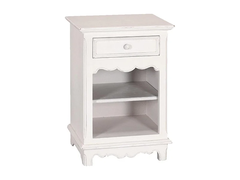 Table de chevet MDF Blanc - Harmonie Interior's