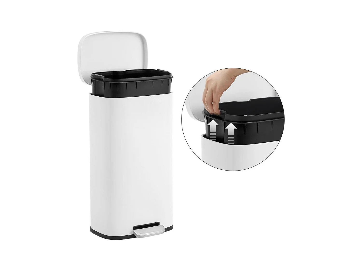 Mülleimer Treteimer für Küche Saint-Denis