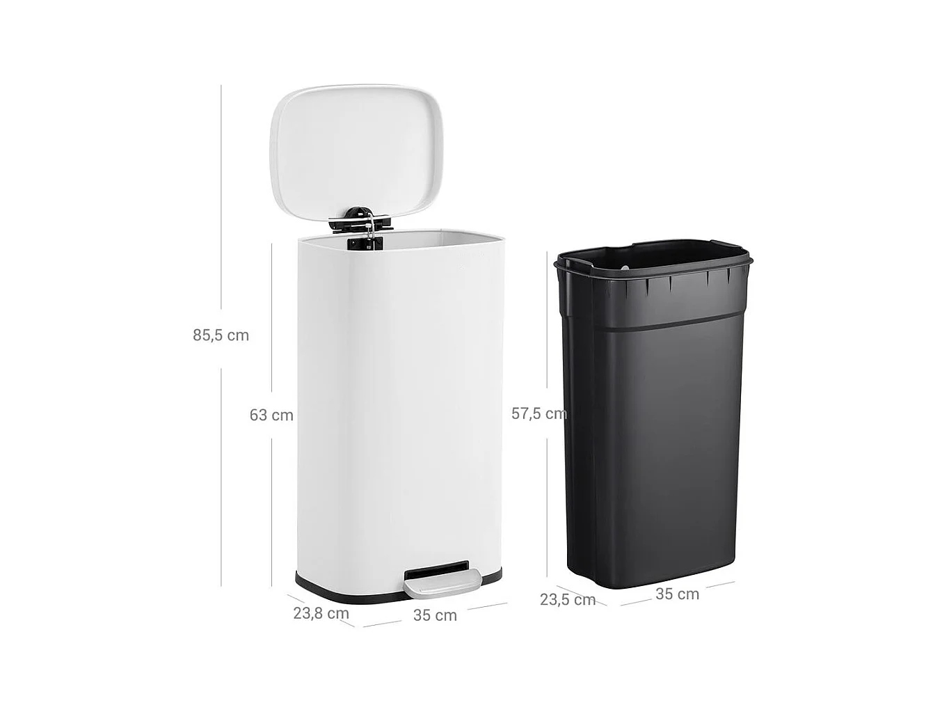 Mülleimer Treteimer für Küche Saint-Denis