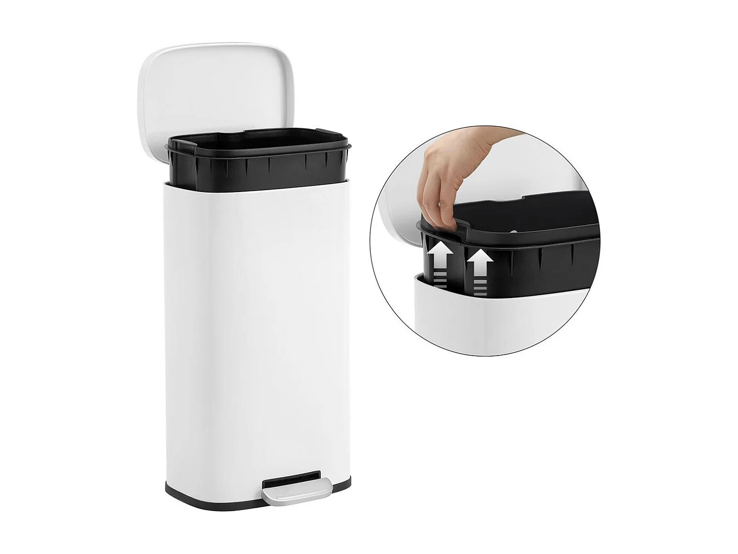 Mülleimer Treteimer für Küche Saint-Denis