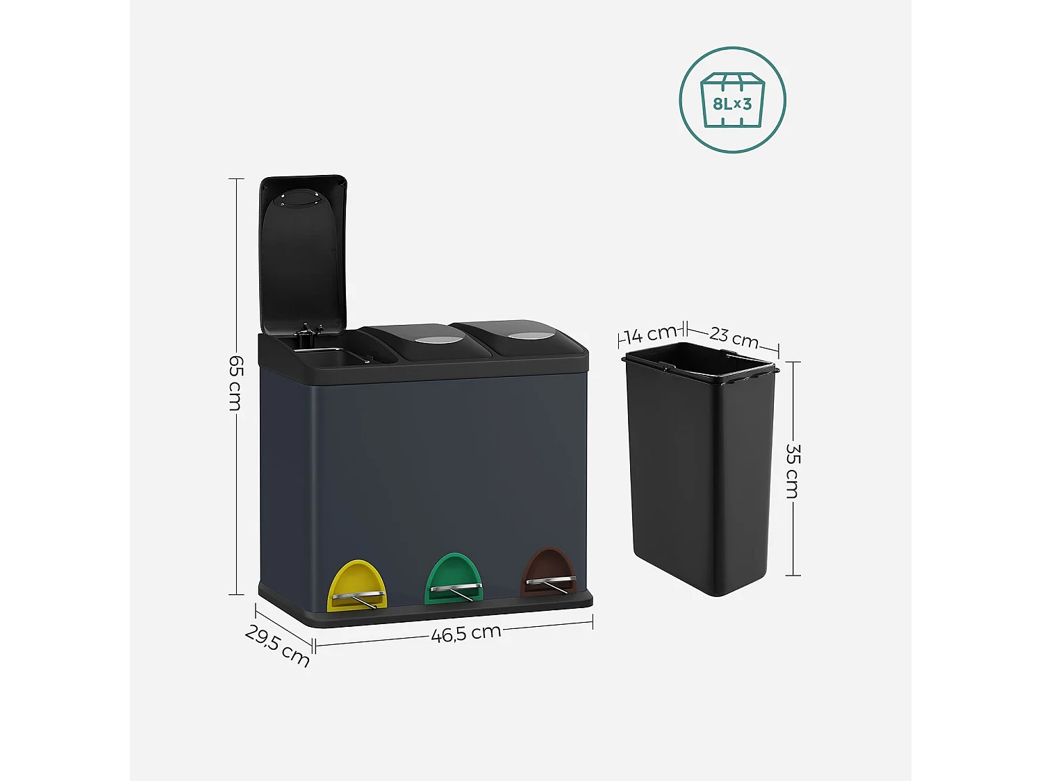 Système de tri des déchets des poubelles