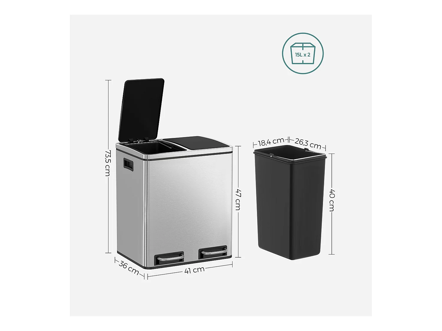 Mülleimer Mülltrennsystem