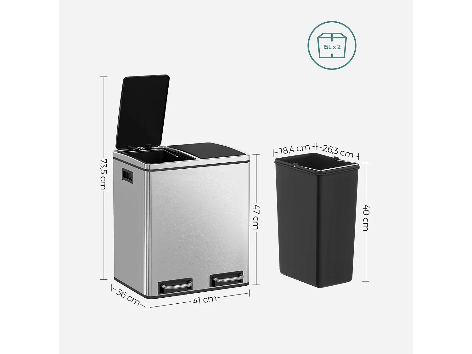 Mülleimer Mülltrennsystem