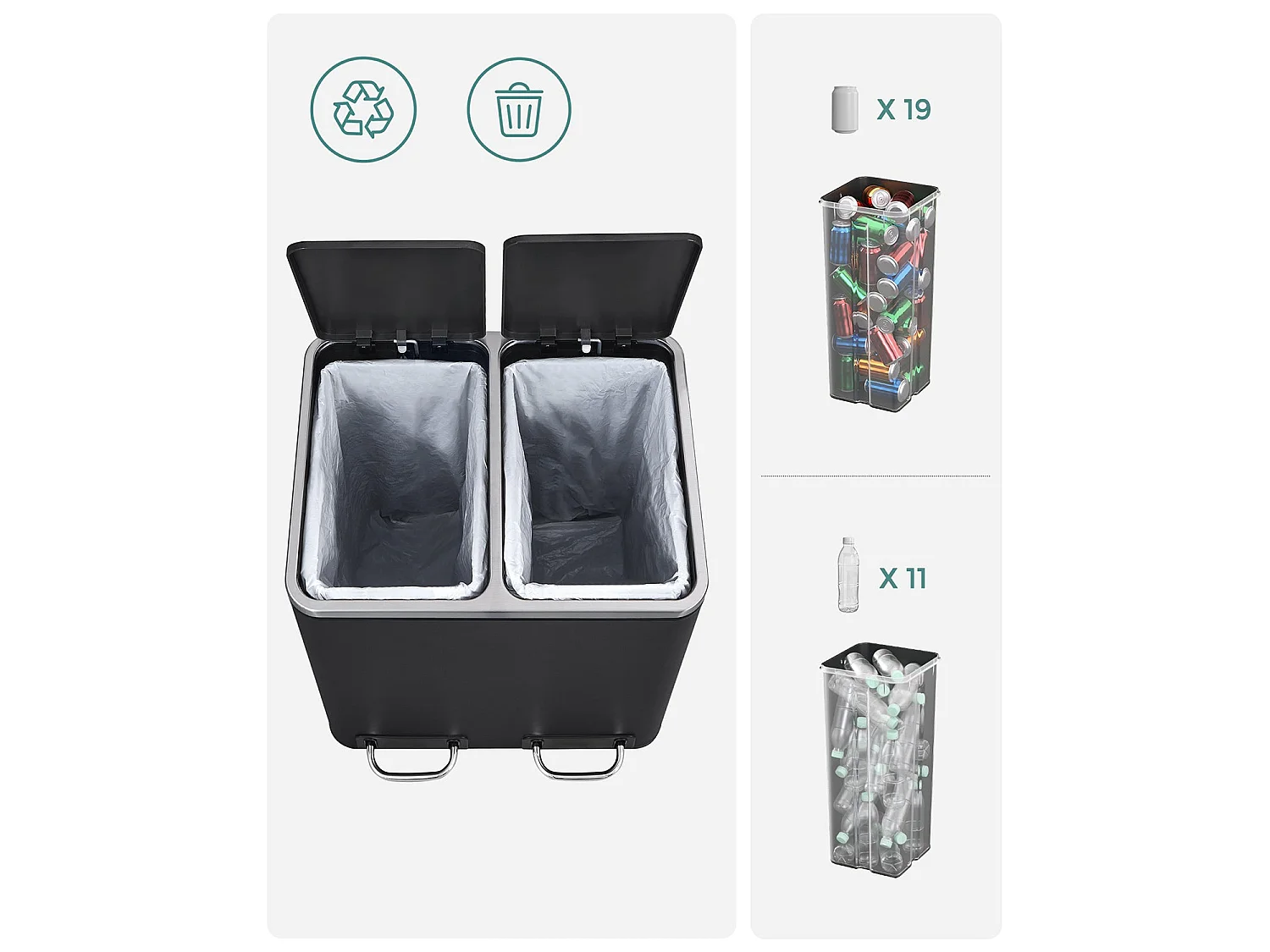 Système de tri des déchets des poubelles
