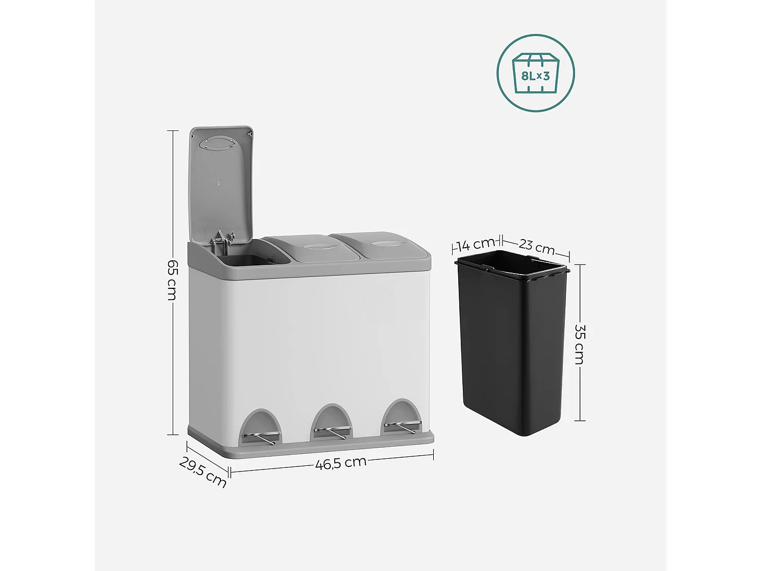 Mülleimer Mülltrennsystem