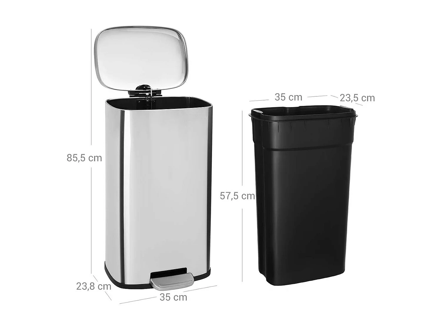 Mülleimer Treteimer geruchsdicht Saint-Denis