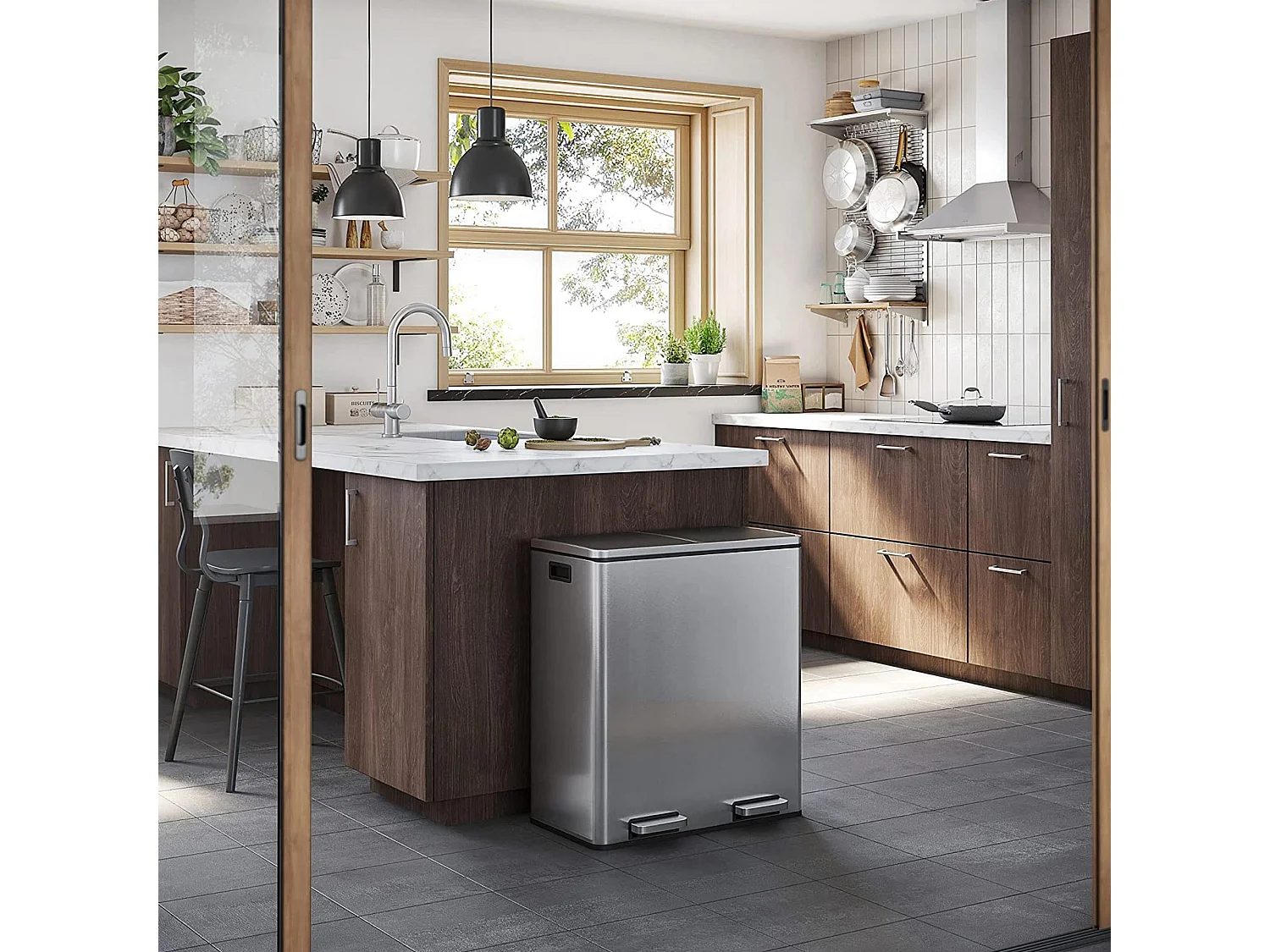 Système de tri des déchets des poubelles