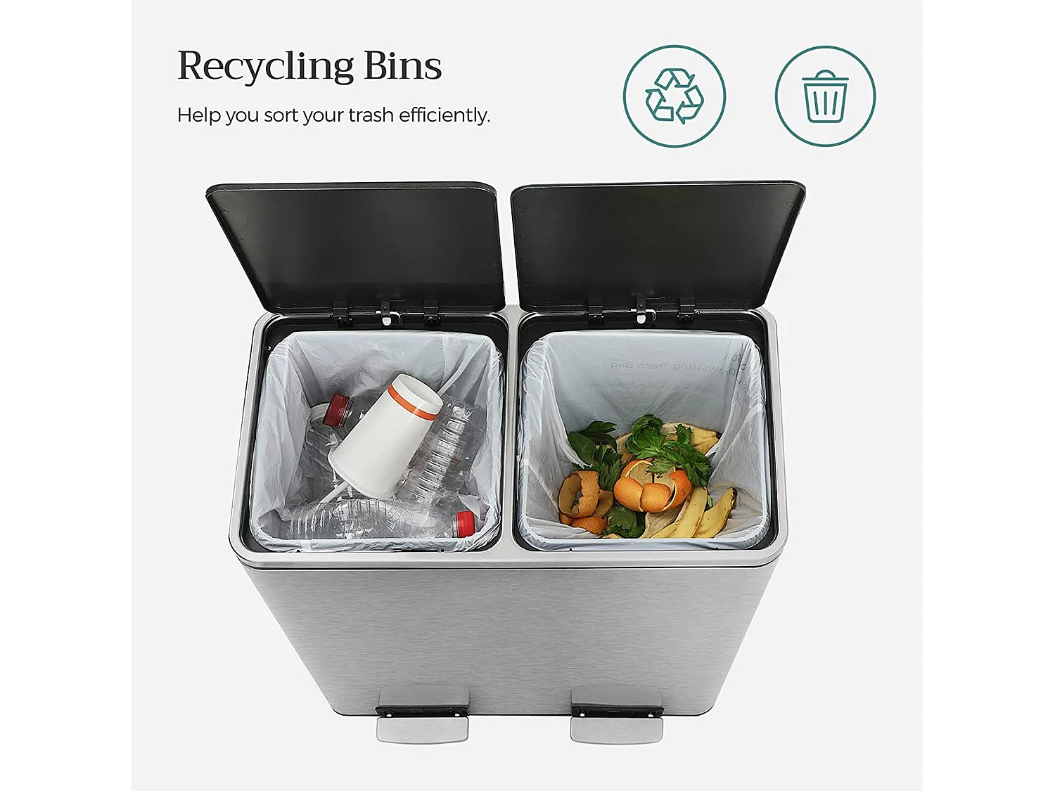 Système de tri des déchets des poubelles