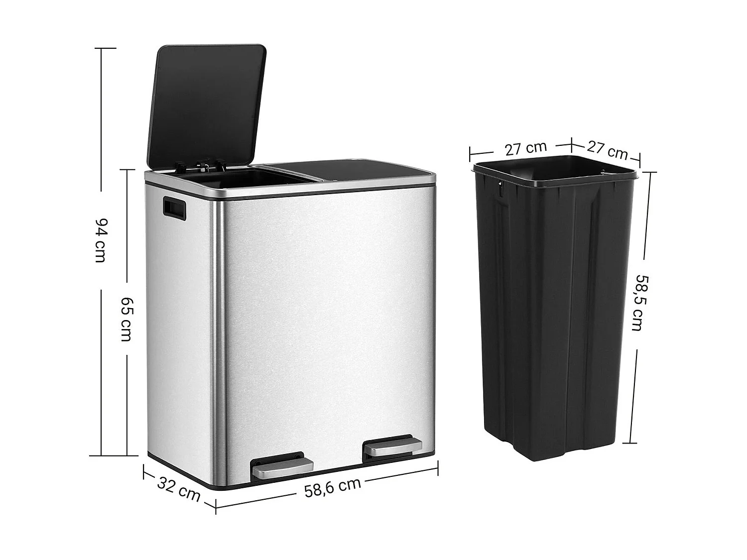Système de tri des déchets des poubelles