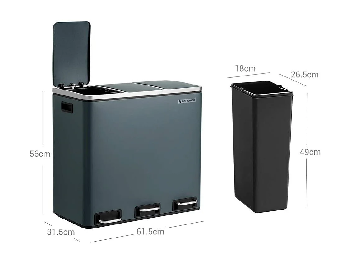 Système de tri des déchets des poubelles