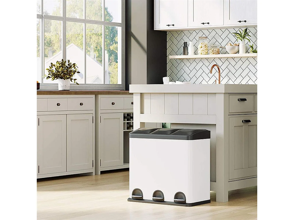 Sistema di separazione dei rifiuti tramite cestino