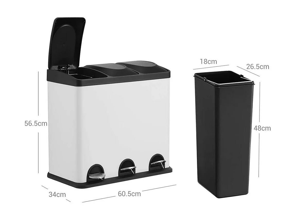 Sistema di separazione dei rifiuti tramite cestino