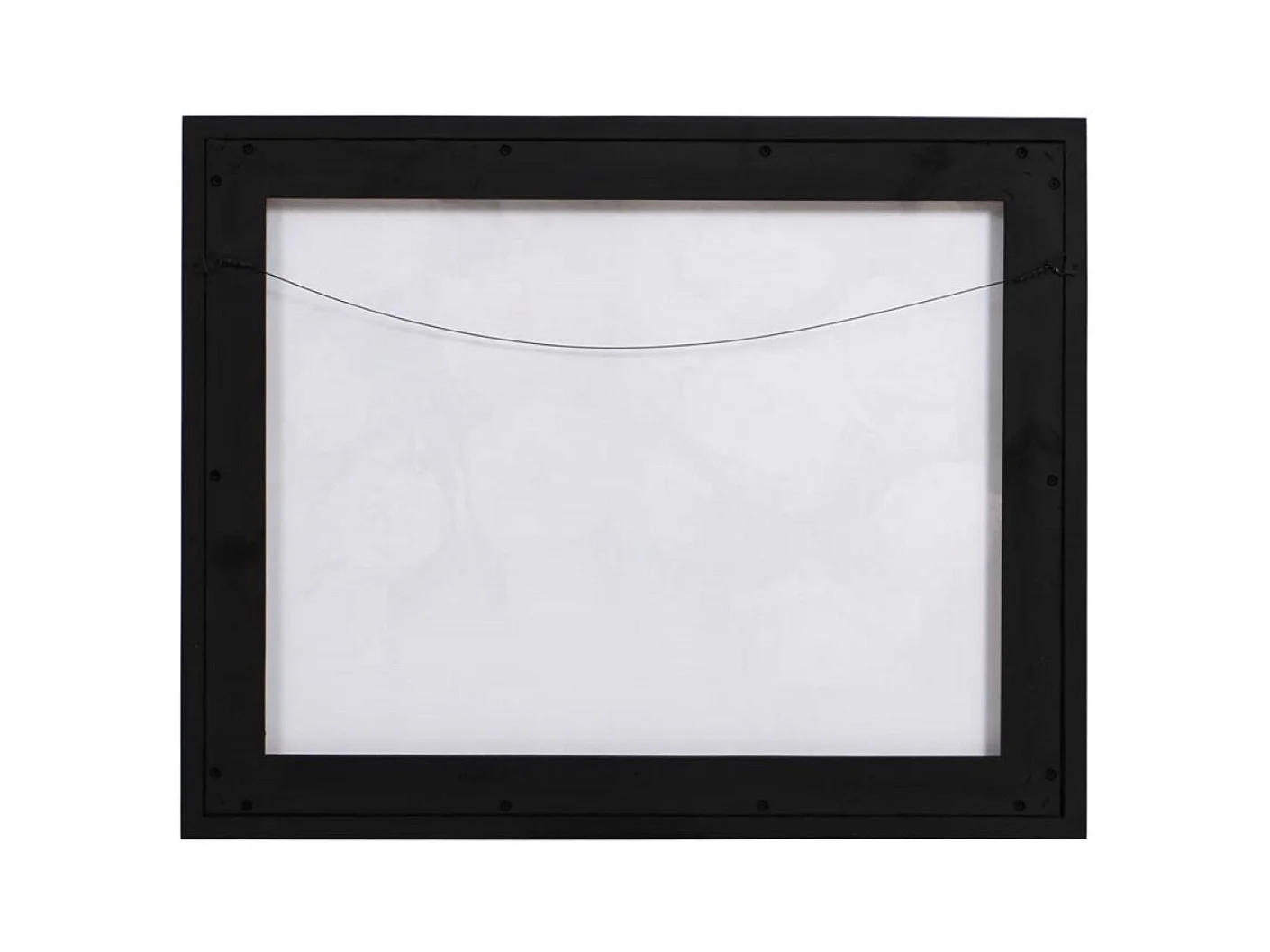 Tableau à l'huile motif fleurs blanches Bois Blanc - Interior's