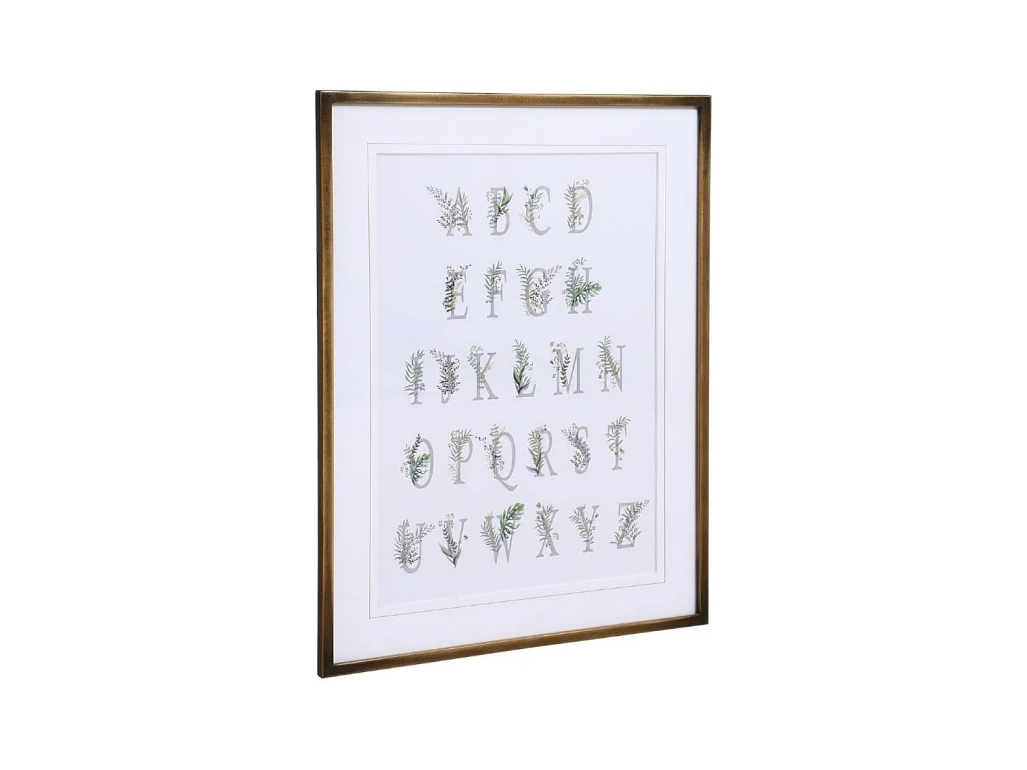 Tableau abécédaire fleuri Bois Multicolore - Interior's