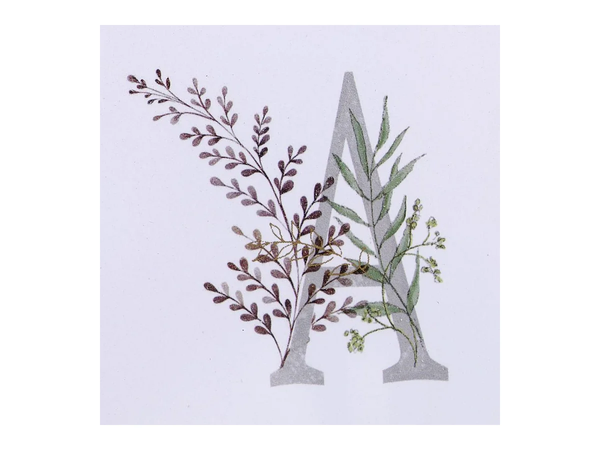 Tableau abécédaire fleuri Bois Multicolore - Interior's