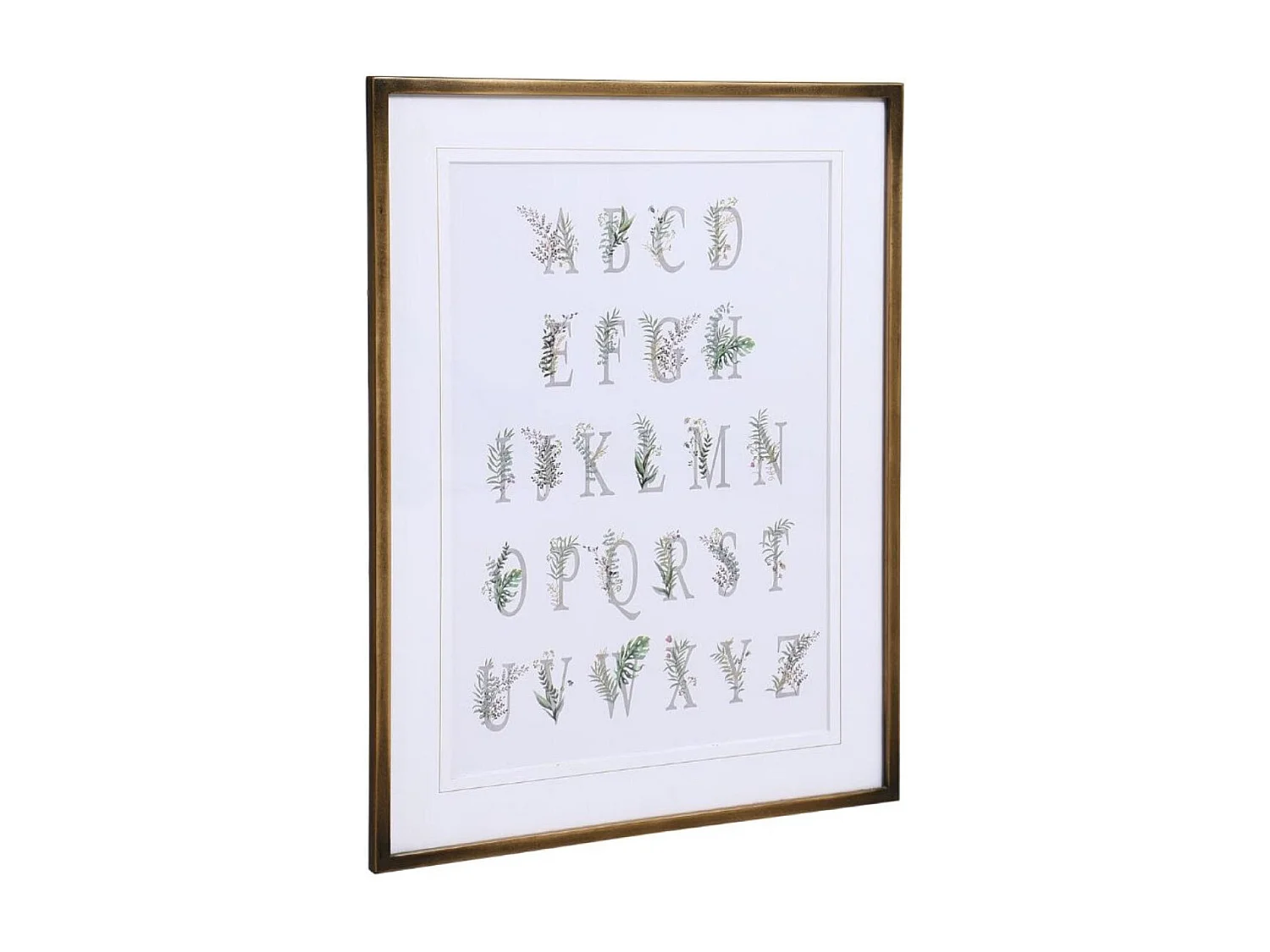 Tableau abécédaire fleuri Bois Multicolore - Interior's