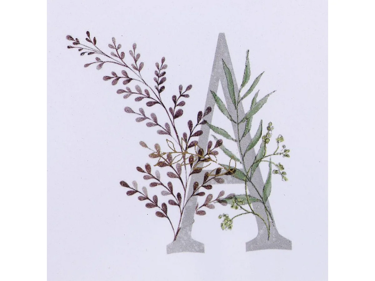 Tableau abécédaire fleuri Bois Multicolore - Interior's