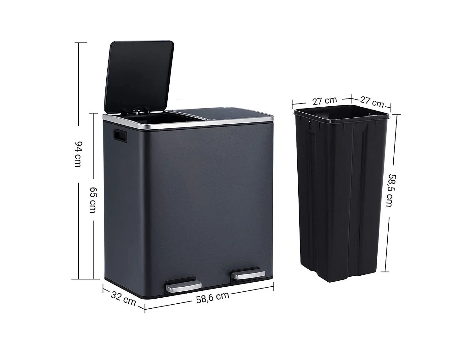 Mülleimer Mülltrennsystem