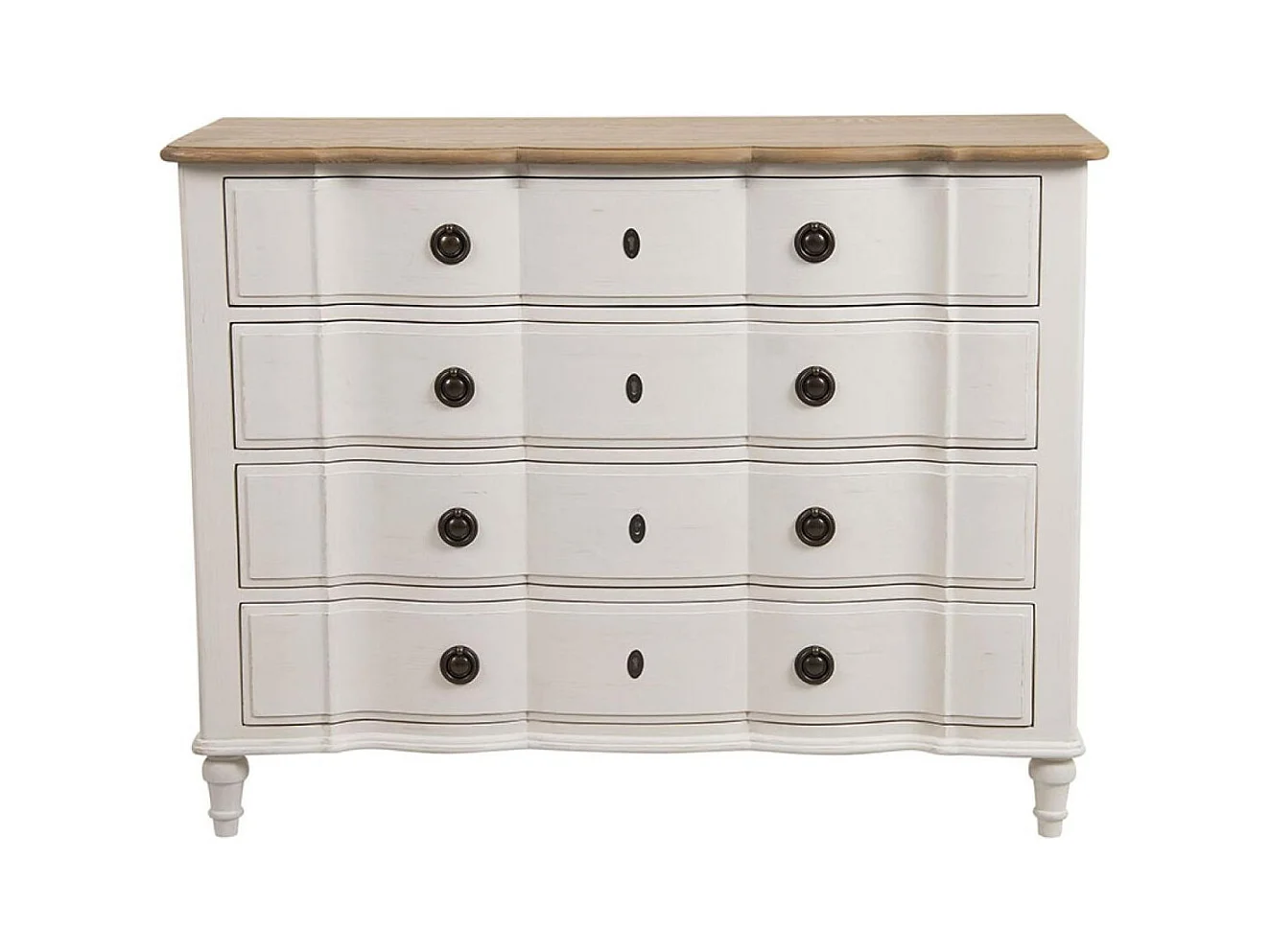 Commode 4 tiroirs Bois Blanc - Manoir Interior's