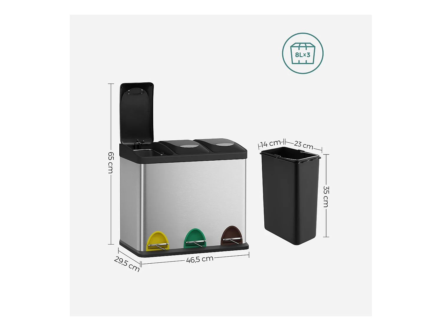 Mülleimer Mülltrennsystem